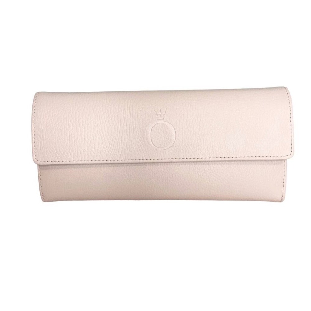 Pandora Jewelry Travel Roll Organizer Blush Pink Faux Leather Folding Case Pouch